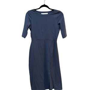 Susana‎ Monaco Avery Dress Blue 3/4 Sleeve Size Small